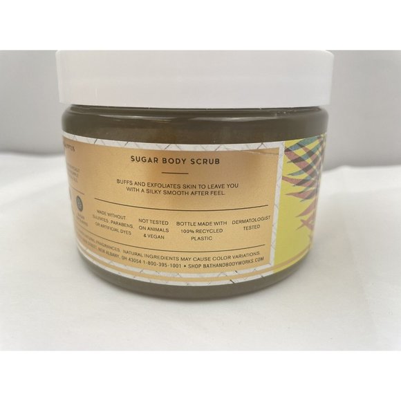 BATH & BODY WORKS  AROMA OASIS-PINEAPPLE +LIME +EUCALYPTUS  SUGAR BODY SCRUB - Picture 4 of 6